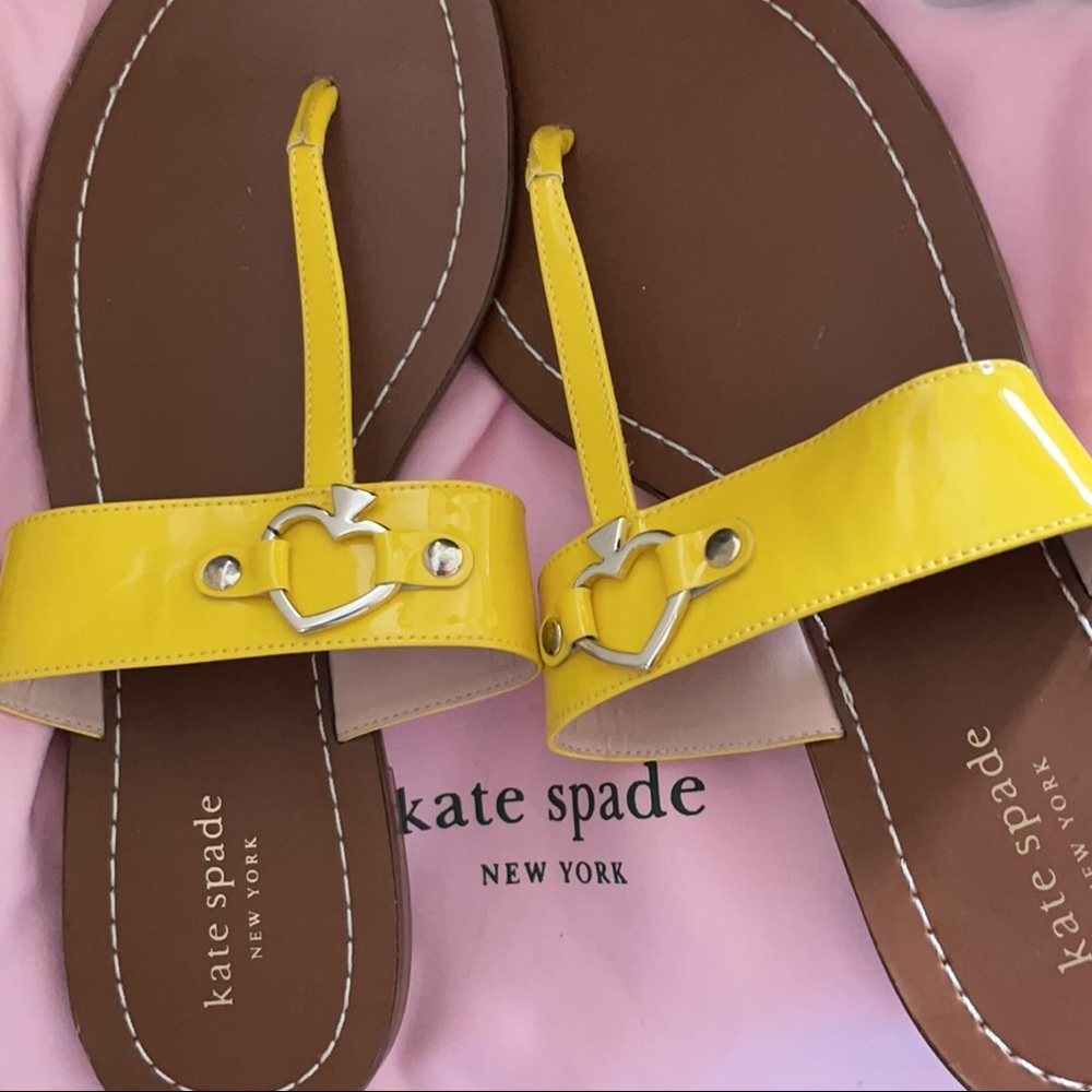 KATE SPADE CANARY YELLOW CAMILLA SANDALS